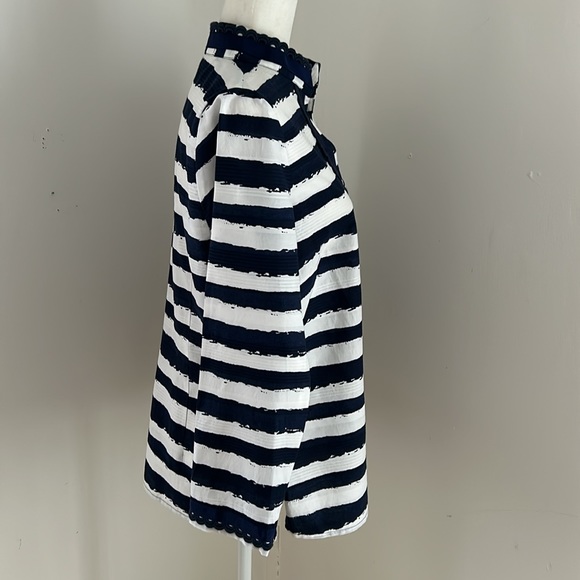Vineyard Vines Blue/White Cotton/Silk Tunic sz M - Picture 3 of 7